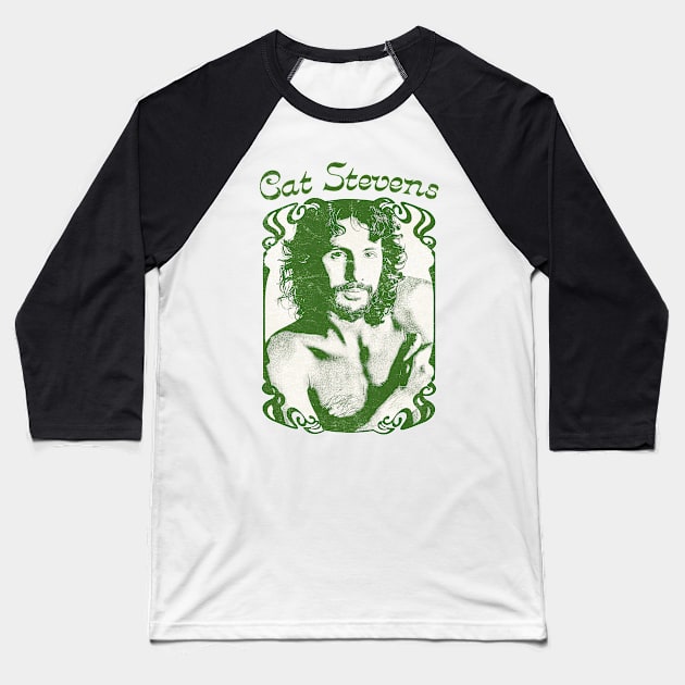 Cat Stevens / Retro Fan Artwork Design Baseball T-Shirt by DankFutura